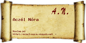 Aczél Nóra névjegykártya