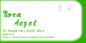 nora aczel business card